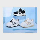 حذاء سنيكرز اطفالى فوندي جلد إسكاي مستورد ونعل PVC حقن الوان متعددة جميع المواسم من الوحيد روك - G-593