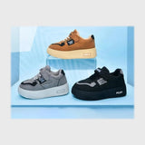 حذاء سنيكرز اطفالى فوندي جلد إسكاي مستورد ونعل PVC حقن الوان متعددة جميع المواسم من الوحيد روك - G-638