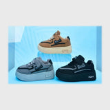 حذاء سنيكرز اطفالى فوندي جلد إسكاي مستورد ونعل PVC حقن الوان متعددة جميع المواسم من الوحيد روك - G-640