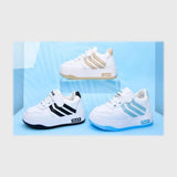 حذاء سنيكرز اطفالى فوندي جلد إسكاي مستورد ونعل PVC حقن الوان متعددة جميع المواسم من الوحيد روك - K-789