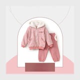 ترنج قطعتين بكابيشوه فرو اطفالي قطن ميلتون كاشمير شتوي من سيكا فاشون - 7036