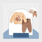 ترنج قطعتين اطفالي قطن ميلتون الوان متعددة شتوي من سيكا فاشون - 7139