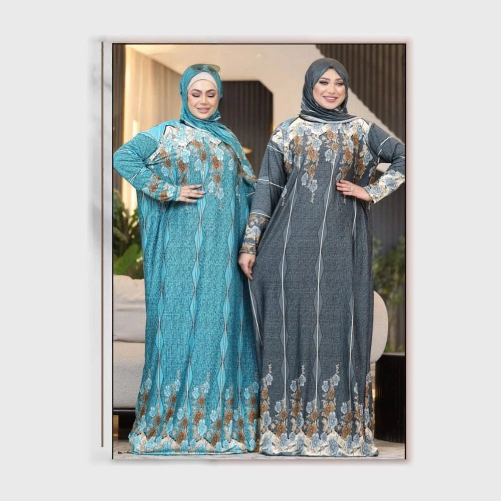 إسدال صلاة بطرحة متصلة حريمي لاميه لوكس مستورد الوان متعدده جميع المواسم من ايه ال واي - 12020-1
