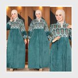 عباية استقبال تطريز حريمي قطيفة هايدي مستورد وش واحد تطريز الوان متعدده شتوي من ايه ال واي - 19520-13