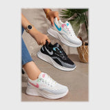 حذاء سنيكرز حريمى فوندي جلد إسكاي مستورد ونعل PVC حقن الوان متعددة جميع المواسم من إس آند كيه يويو ميكس - f-37n