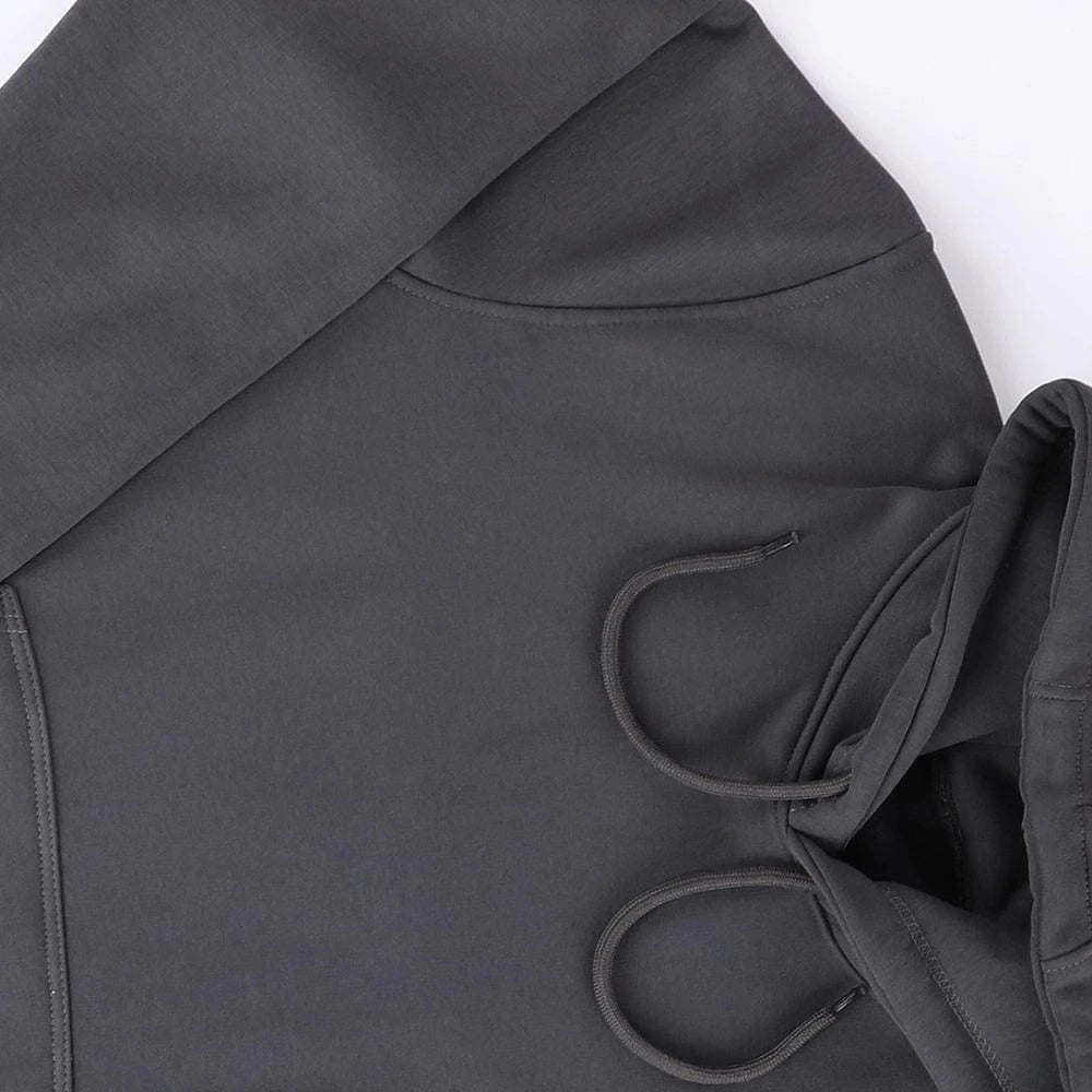 سويت شيرت هودي رجالي ميلتون اسفنجي تقيل قطن 100% مستورد رصاصي غامق شتوي من جي زد - 300