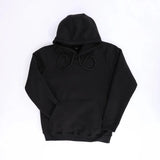 سويت شيرت هودي رجالي ميلتون اسفنجي تقيل قطن 100% مستورد اسود شتوي من جي زد - 301