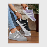 حذاء سنيكرز حريمي فوندي جلد إسكاي مستورد ونعل PVC حقن الوان متعددة جميع المواسم من الشماع - h-142