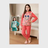 بيجامه كابيشوة مطبوع بناتى بولار في هايدي مستورد الوان متعدده شتوي من ايه ال واي - 140812