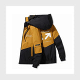 جاكيت مطبوع بكابيشوه ووتر بروف مبطن فرو رجالي سوفت مسترده شتوي من كيه اتش ال - Print-MS