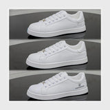 حذاء سنيكرز رجالى فوندي جلد إسكاي مستورد ونعل PVC حقن ابيض جميع المواسم من نيولوك - z75223