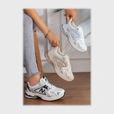 حذاء سنيكرز حريمى فوندي جلد إسكاي مستورد ونعل PVC حقن الوان متعددة جميع المواسم من إس آند كيه يويو ميكس - r-4193nm