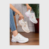 حذاء سنيكرز حريمى فوندي جلد إسكاي مستورد ونعل PVC حقن الوان متعددة جميع المواسم من إس آند كيه يويو ميكس - r-4198anm