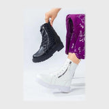 حذاء هاف بوت حريمى فوندي جلد إسكاي مستورد ونعل PVC حقن الوان متعددة شتوى من الطائر - 196024