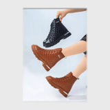 حذاء هاف بوت حريمى فوندي جلد إسكاي مستورد ونعل PVC حقن الوان متعددة شتوى من الطائر - 196025