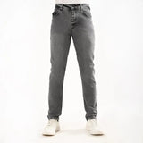بنطلون جينز رجالي رباعيه نيو سبيد مستورد رمادي فاتح شتوي من جادو - 121-4