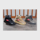 حذاء سنيكرز اطفالى فوندي جلد إسكاي مستورد ونعل PVC حقن الوان متعددة جميع المواسم من ان ستايل - K-77