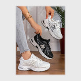 حذاء سنيكرز حريمى فوندي جلد إسكاي مستورد ونعل PVC حقن الوان متعددة جميع المواسم من اس اند كيه - R-4200NBS