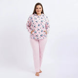 طقم بيجامة حريمي فايبر مكستر ألوان متعددة شتوي من إيه إل واي - RD-8