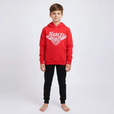 سويت شيرت هودي مطبوع أولادي - بناتي ميلتون أحمر شتوي من إيه إل واي - RD-10