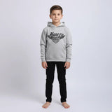 سويت شيرت هودي مطبوع أولادي - بناتي ميلتون رمادي شتوي من إيه إل واي - RD-12