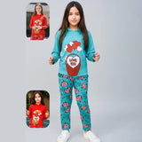 بيجامه مطبوع قطعتين بناتي انترلوك موهير مبطن تقيل جدا الوان متعدده شتوي من ايه ال واي - 611