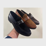 حذاء بانص رجالى فوندي PU اسكاي مستورد بني جميع المواسم من إسكافي - 36-BR