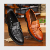 حذاء بانص رجالى فوندي PU اسكاي مستورد اسود جميع المواسم من إسكافي - 46-BK