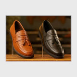 حذاء بانص رجالى فوندي PU اسكاي مستورد هافان جميع المواسم من إسكافي - 51-HV