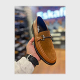 حذاء بانص رجالى فوندي PU اسكاي مستورد بني جميع المواسم من إسكافي - 57