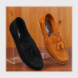 حذاء بانص رجالى فوندي PU اسكاي مستورد اسود جميع المواسم من إسكافي - 66-BK