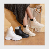 حذاء هاف بوت حريمى فوندي جلد اسكاى مستورد ونعل PVC حقن ألوان متعددة شتوى من سيرتي - T-485