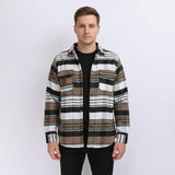 قميص كاروهات رجالي جوخ الوان متعددة شتوي من دابليو اس اتش - WSH-115