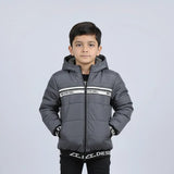 جاكيت بامب ساده اولادي سوفت رمادي غامق شتوي من اس كيه اتش - 113124-DG