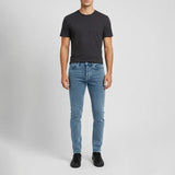 بنطلون جينز مخربش رجالي نيو لاند جينز فاتح جميع المواسم من اس كيه اتش - 106651-LJ