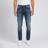 بنطلون جينز تقطيع رجالي نيو سكاي قطن ازرق جميع المواسم من اس كيه اتش - 111793-K