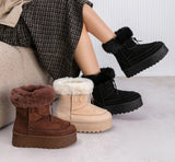 حذاء هاف بوت حريمى فوندي جلد إسكاي مستورد ونعل PVC حقن الوان متعددة شتوي من جوجو - WUGG2