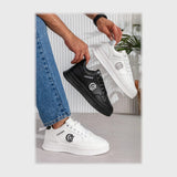 حذاء سنيكرز رجالى فوندي جلد إسكاي مستورد ونعل PVC حقن الوان متعددة جميع المواسم من إس آند كيه يويو ميكس - Z-1126N