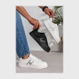 حذاء سنيكرز رجالى فوندي جلد إسكاي مستورد ونعل PVC حقن الوان متعددة جميع المواسم من إس آند كيه يويو ميكس - Z-1163