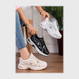 حذاء سنيكرز حريمى فوندي جلد إسكاي مستورد ونعل PVC حقن الوان متعددة جميع المواسم من إس آند كيه يويو ميكس - R-2031