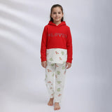 ترنج مطبوع مضلع قطعتين بناتي قطيفه الوان متعددة شتوي من ايه ال واي - T-39