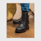 حذاء هاف بوت رجالى فوندي جلد إسكاي مستورد ونعل PVC حقن الوان متعددة جميع المواسم من اتش اتش - p22