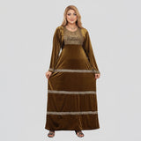 عباية اكمام طويله حريمى قطيفة هايدي مستورد الوان متعددة شتوي من ار اوه كيه - 1