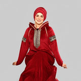 عباية اكمام طويله حريمى قطيفة هايدي مستورد الوان متعددة شتوي من ار اوه كيه - 4