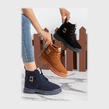 حذاء هاف بوت حريمى فوندي شمواه مستورد ونعل PVC حقن الوان متعددة شتوى من الطائر - 470