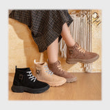 حذاء هاف بوت حريمى فوندي شمواه مستورد ونعل PVC حقن الوان متعددة شتوى من الطائر - T-475