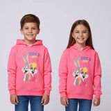 سويتشيرت هودي مطبوع اطفالي قطن فوشيا شتوي من اتش - Kids-12