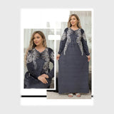 عباية إستقبال حريمي قطيفة هايدي مستورد وش واحد لوكس تطريز ألوان متعددة شتوي من إيه إل واي - 23020