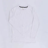 تيشيرت بأكمام طويلة رجالي - حريمي ( مقاس خاص ) براسولا قطن مخلوط 65% قطن - 35% بولييستر ابيض شتوي من جي زد - 205