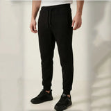 بنطلون رياضي من غير طباعة رجالى قطن ميلتون اسود شتوي من تورنيدو - 2621351